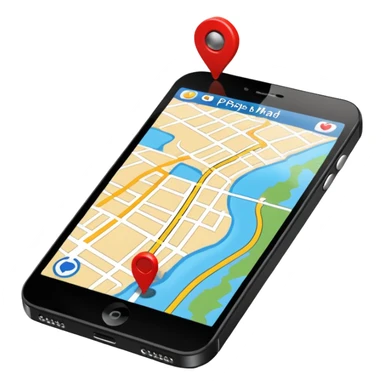 GPS map on iPhone sticker