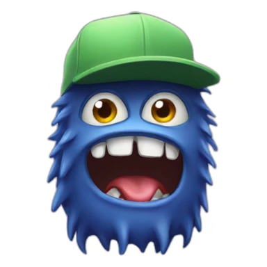 onster wearing cap sticker