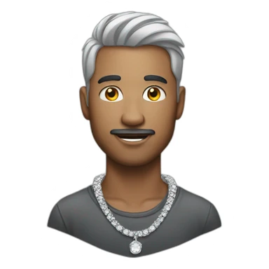 Man with silver jewellery  sticker