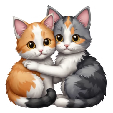 Kittens cuddling  sticker