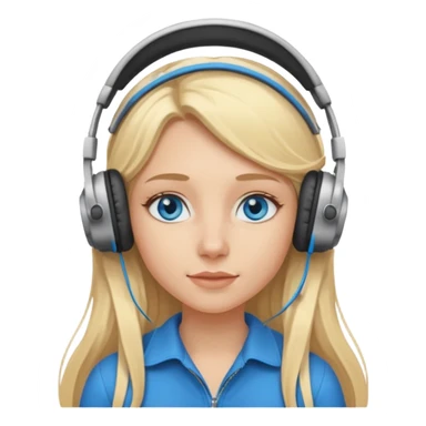 a blonde girl with long hair and blue eyes on a plane sticker