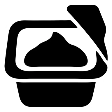 A sauce in a fast food packaging sticker