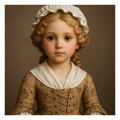 brown-eyed blonde 18th century american girl doll sticker