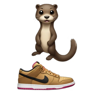 otter with nike dunks sticker