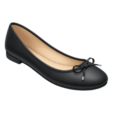 plain isolated black ballet flats sticker