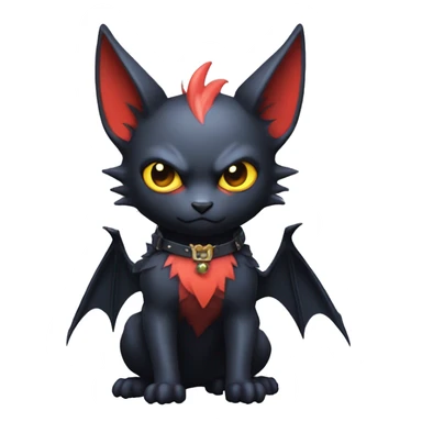  Kawaii Edgy Cool Beautiful Bat-Nargacuga-Litten full body sticker
