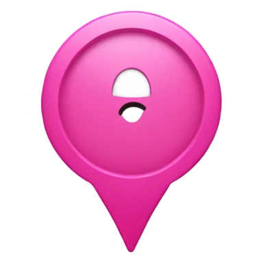 location pin  is pink sticker