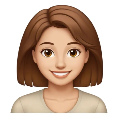 me female 26 brown hair, happy and at ease sticker