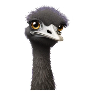 Stinky emu with a big forehead sticker