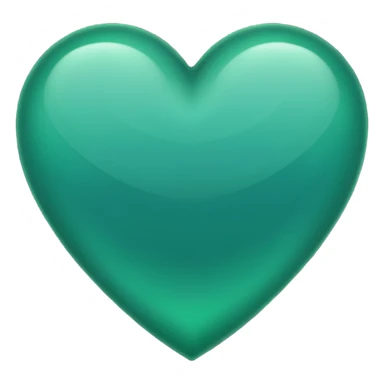 light dark green heart emoji with sharp edges  sticker