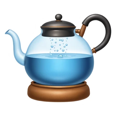a small pot or kettle filled with water placed on fire, the water is boiling intensely with visible steam and bubbles rising, bright lighting, clean white background



 sticker