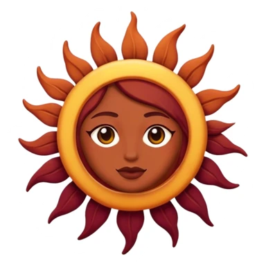 Terracotta sun Burgundy sticker