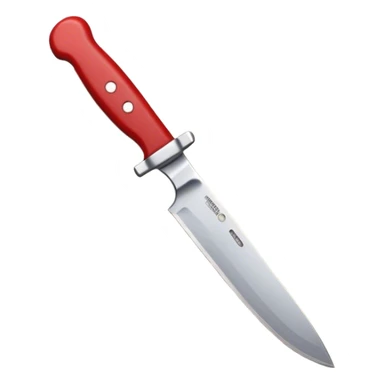 knife in red heart  sticker