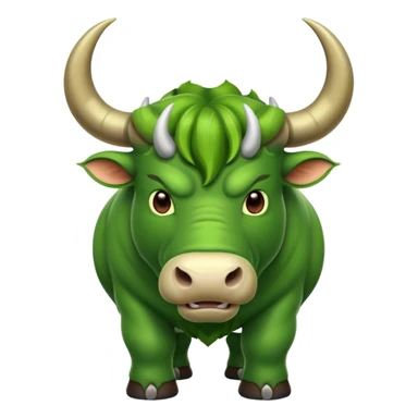 Big green bull sticker