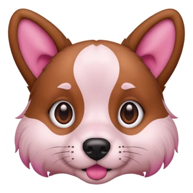 Dog with a pink nose and pink ears sticker