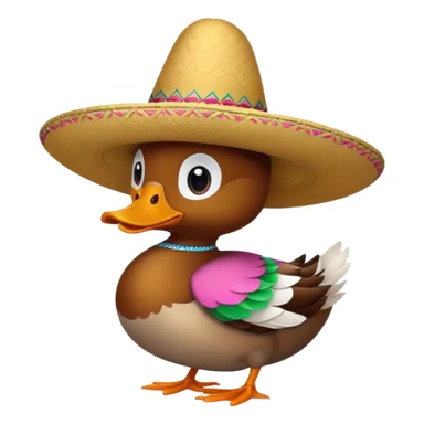 Duck wearing ahora sticker