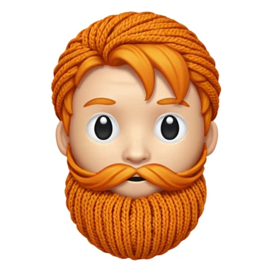 Knitted ginger face sticker