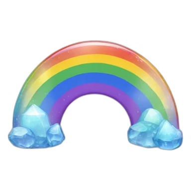 crystal rainbow lgbt sticker
