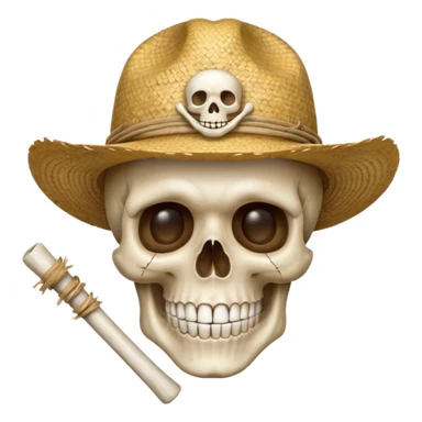 Skull strawhat crew emoji sticker