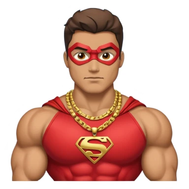 super hero with big necklace sticker