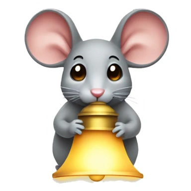 Mouse with a lamp on Christmas  sticker