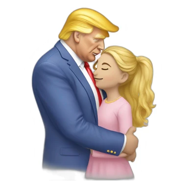 trump kissing his daughter, positivity, inclusiveness sticker