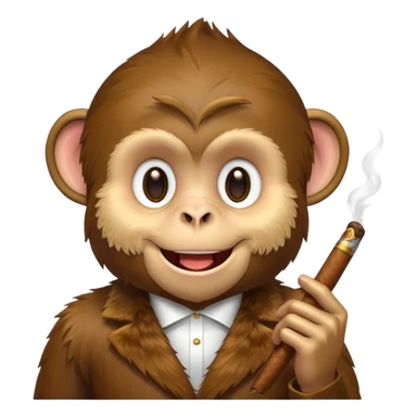 monkey with cigar sticker