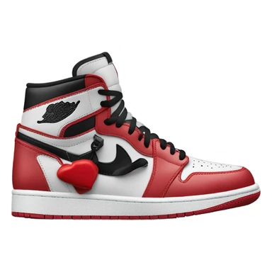 Red and black Jordan 1 shoe  sticker