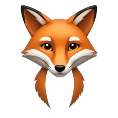 minimalistic fox without detailing on parts of the body sticker