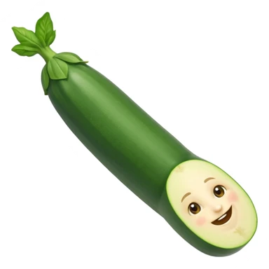 zucchini with a face doing an upside down cartwheel sticker