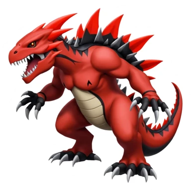 Darkrai-Groudon-Yveltal-Fakémon-hybrid-creature (full body)  sticker