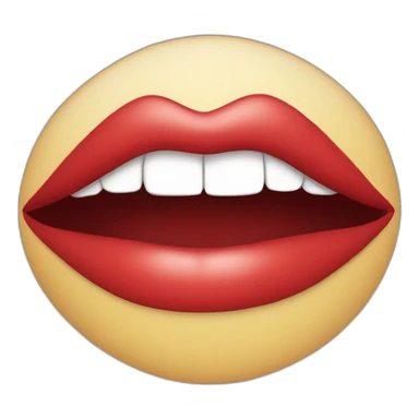 kiss red mouth sticker