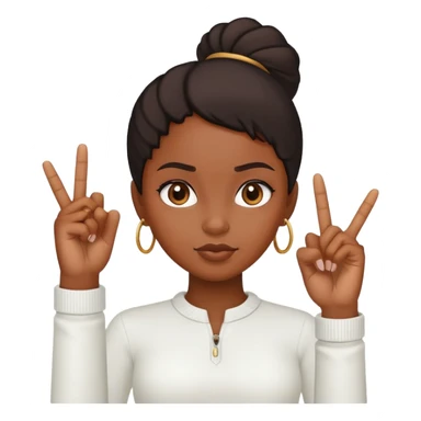 black girl sticking up middle finger sticker