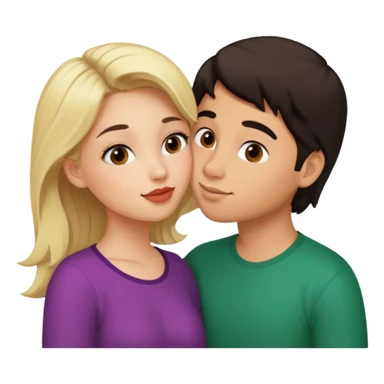 Cute Mexican kissing blonde girl sticker