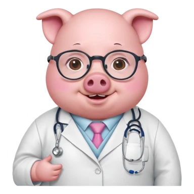 
Chubby pig doctor with glasses














 sticker