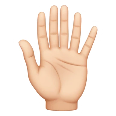 Palm of the left hand, Fingers in a separated position sticker