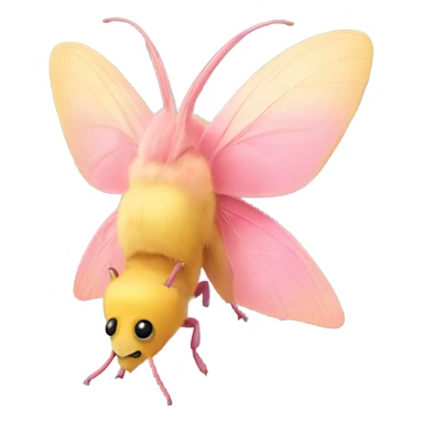 Rosy maple moth side profile sticker