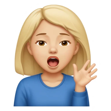 girl wake up sticker