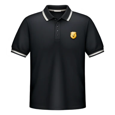 Black polo shirt, classic collared shirt sticker