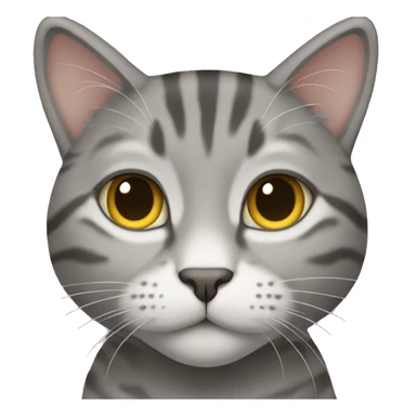 Grey tabby cat female sticker