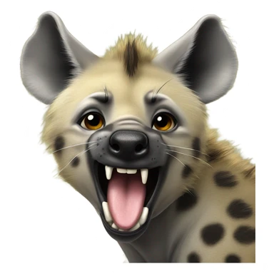 Hyena lick with mouth closed sticker
