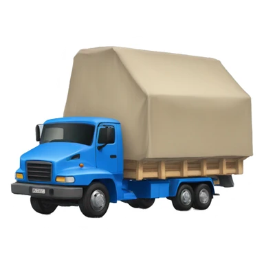 Blauer Lkw Anhänger auf dem W. O. A.  sticker