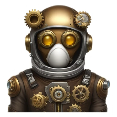 astronaut in a steampunk  suite  sticker