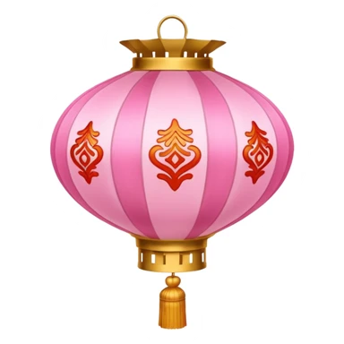pink ornamented chinese lantern sticker