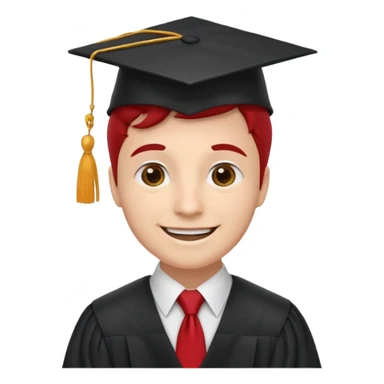 graduation day professor with red tie sticker