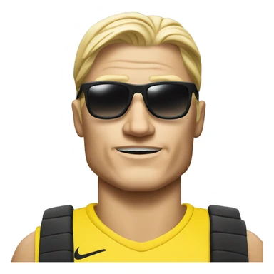 Erling haaland wear a sunglasses  sticker