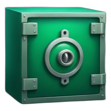 open safe, emerald sticker