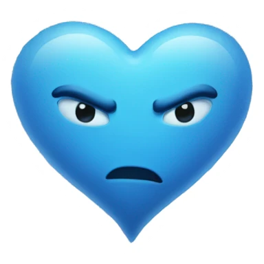 Blizzard-blue heart sticker