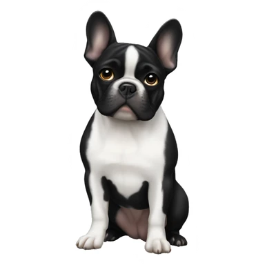 black french bulldog sticker