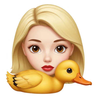 girl with big duck lips sticker